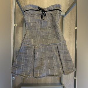 Windsor Black and White Plaid Mini Dress